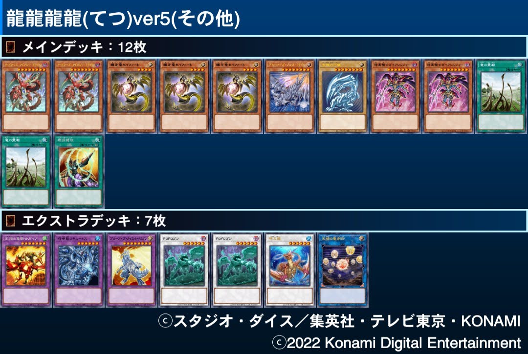 龍龍龍龍（てつ）】デッキ紹介 - ルーシーの遊戯王とサブカル集会所