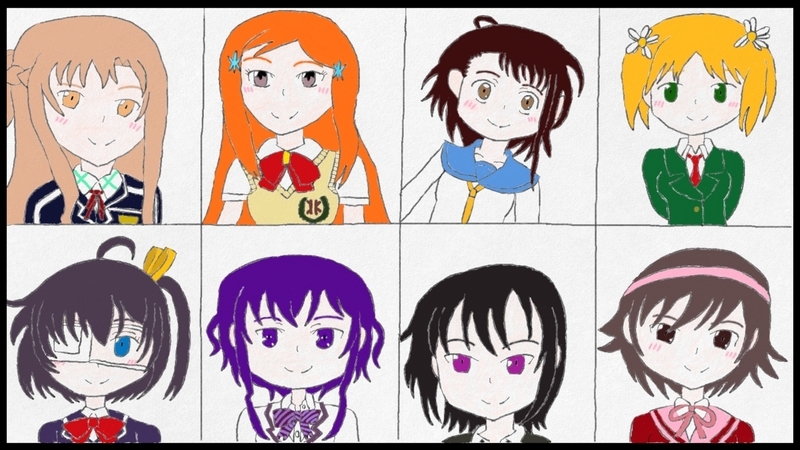 女子高生集合イラスト第三弾やっと完成 Chaosluigiのブログ 女子高生集合イラスト第三弾やっと完成 Chaosluigiのブログ