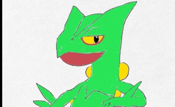 イラスト紹介 ジュカイン パチリス先輩 カオルイの自由きままなブログ