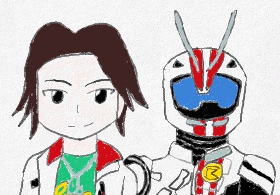 詩島剛/仮面ライダーマッハのイラスト！ - カオルイの自由きままなブログ