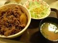 [食] 20071019晩 メガ牛丼サラダセット