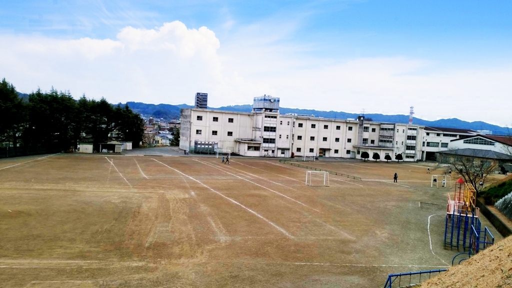 掛川第一小学校の裏手 掛川第一小学校の裏手