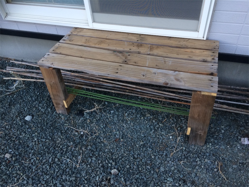DIY！廃材で適当にベンチを作る - サラリーマン男の趣味探し日記