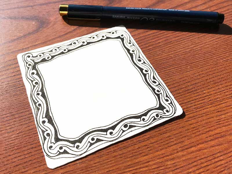 Zentangle 花のようなゼンタングル M S Graffiti ミミの楽描き帖