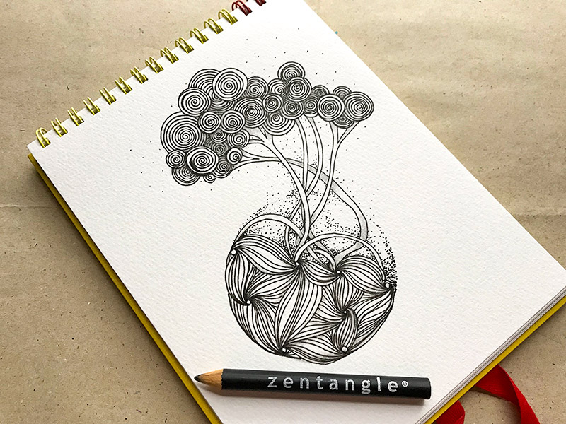 Zentangle 新しいタングルパターン Ravel M S Graffiti ミミの楽描き帖