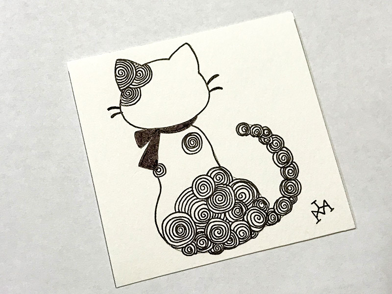 Zentangle 猫とゼンタングル M S Graffiti ミミの楽描き帖 Zentangle 猫とゼンタングル M S Graffiti ミミの楽描き帖