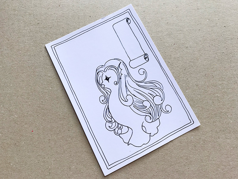 Zentangle ゼンタングルでアマビエチャレンジ M S Graffiti ミミの楽描き帖