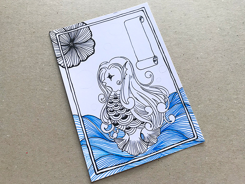 Zentangle ゼンタングルでアマビエチャレンジ M S Graffiti ミミの楽描き帖 Zentangle ゼンタングルでアマビエチャレンジ M S Graffiti ミミの楽描き帖