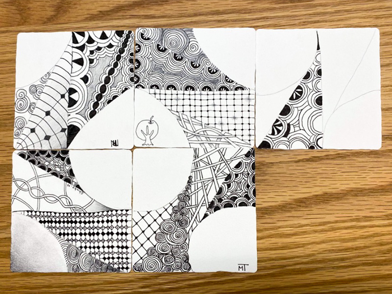 Zentangle 企業研修でのゼンタングル講座 M S Graffiti ミミの楽描き帖