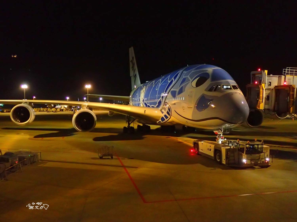 ANA A380 フライングホヌ 後ろに思いっきり倒せるエコノミー 2020年2月