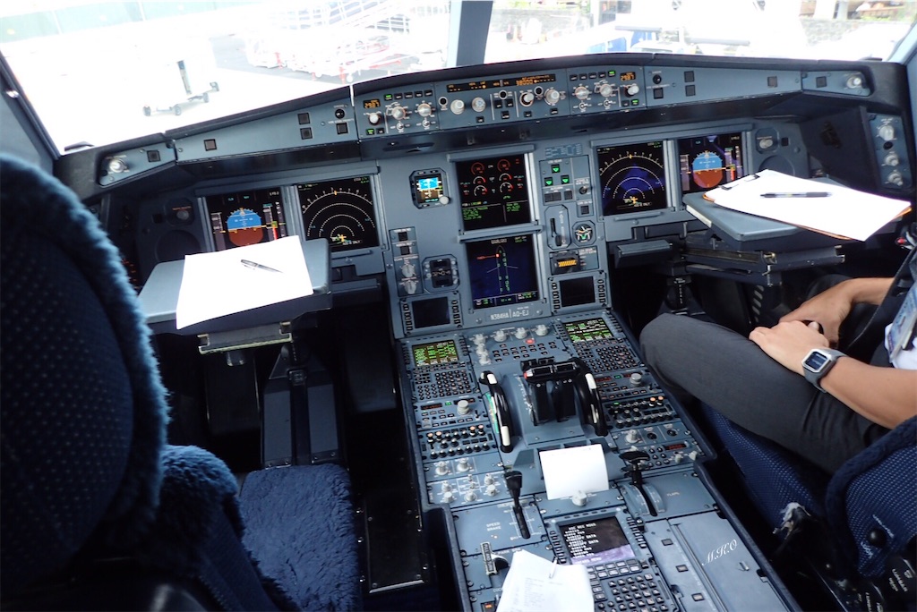 きちょう体験！ハワイアン航空のコックピットに入る(2017年11月ハワイ