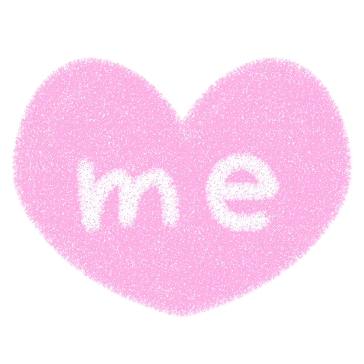 セルフラブのイラスト　ハート（ピンク）Self-love illustration: Heart (pink)