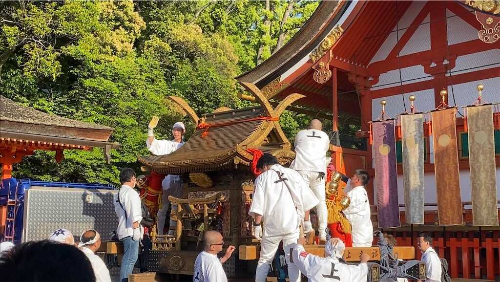 稲荷祭還幸祭 伏見稲荷大社にて、混雑する伏見稲荷大社に神輿が