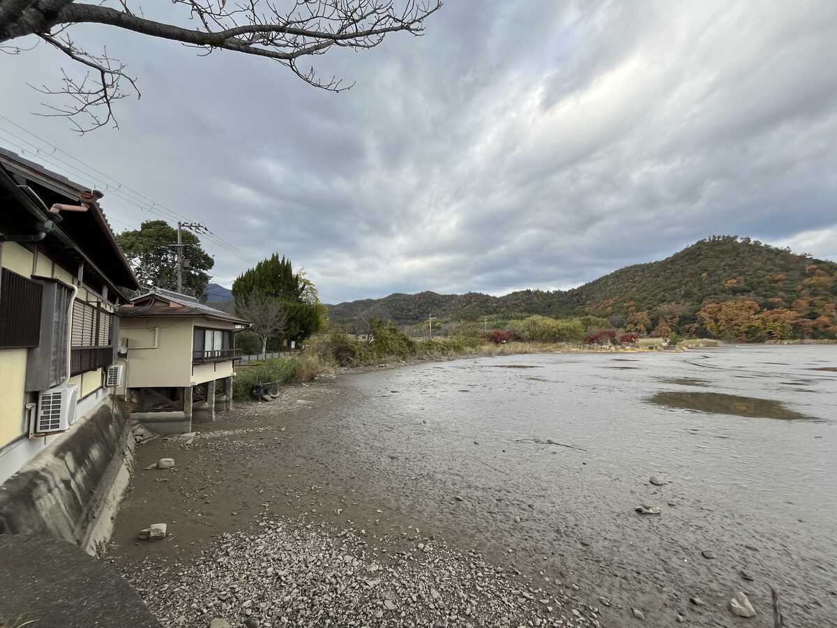 水が抜かれた広沢池