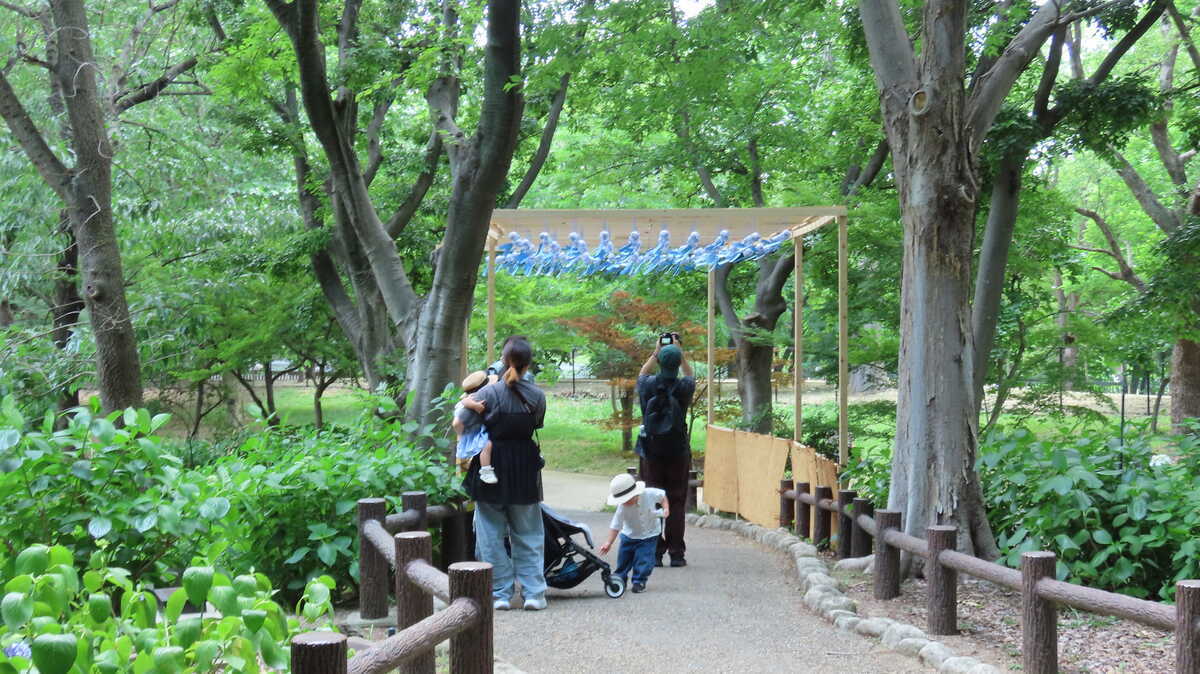 長居公園　植物園　あじさい園　あじさい風鈴