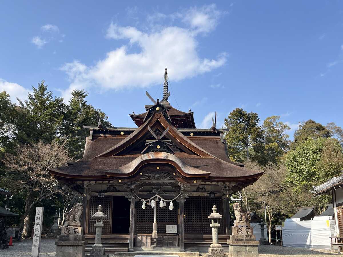柏原八幡宮 本殿と三重塔