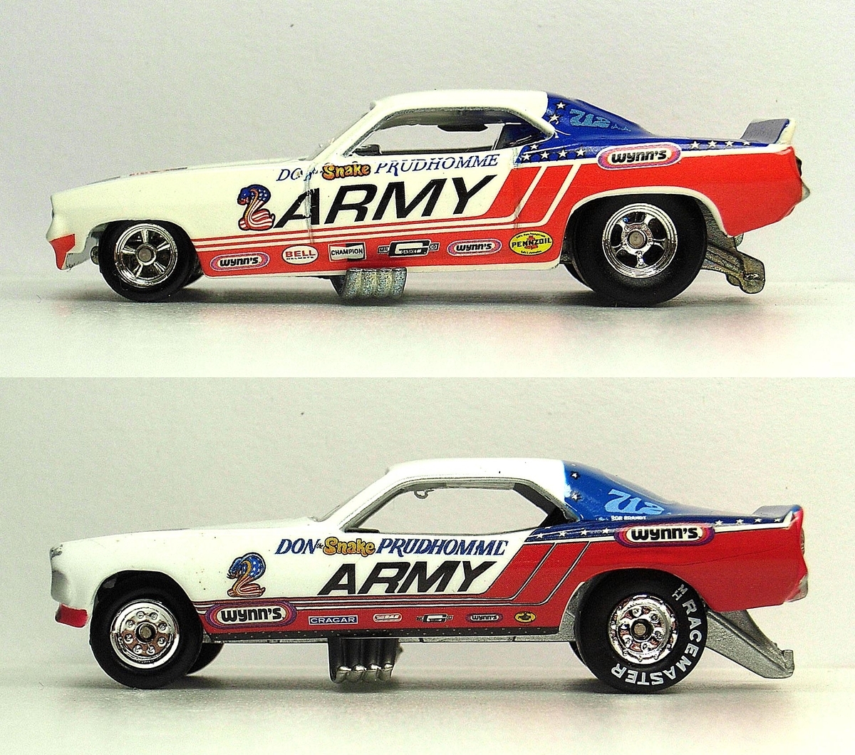 ミニカー DON PROUDHOMME'S ARMY SNAKE CUDA DON PROUDHOMME'S ARMY