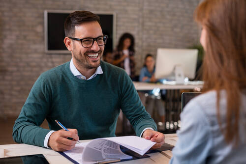 man-interviewing-to-girl