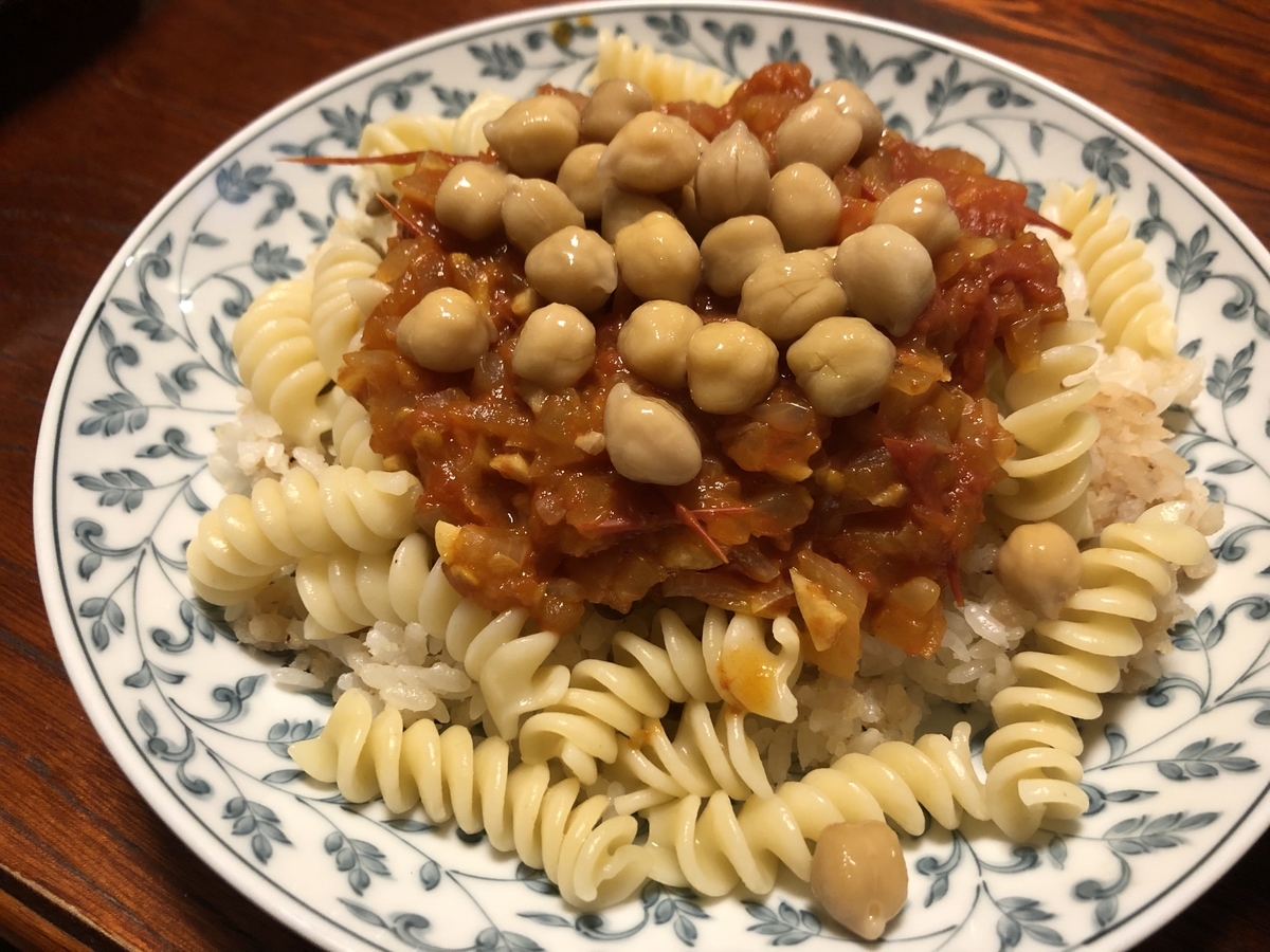 エジプトの庶民派料理 コシャリを作ってみた 肉がなくてもボリューム満点な トマトソース丼 A 的な料理 ふーみんlabo 仮 エジプトの庶民派料理 コシャリを作ってみた 肉がなくてもボリューム満点な トマトソース丼 A 的な料理 ふーみんlabo 仮
