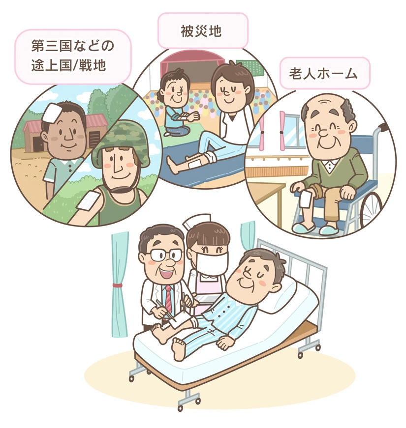 医療関係〈特殊加工セラミックガーゼ〉資料 / 挿絵