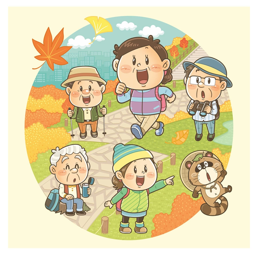 国士舘大学生涯学習センター〈ポスター〉イラスト制作