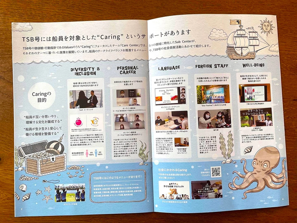 東京スター銀行〈20周年記念冊子〉コミカルイラスト制作
