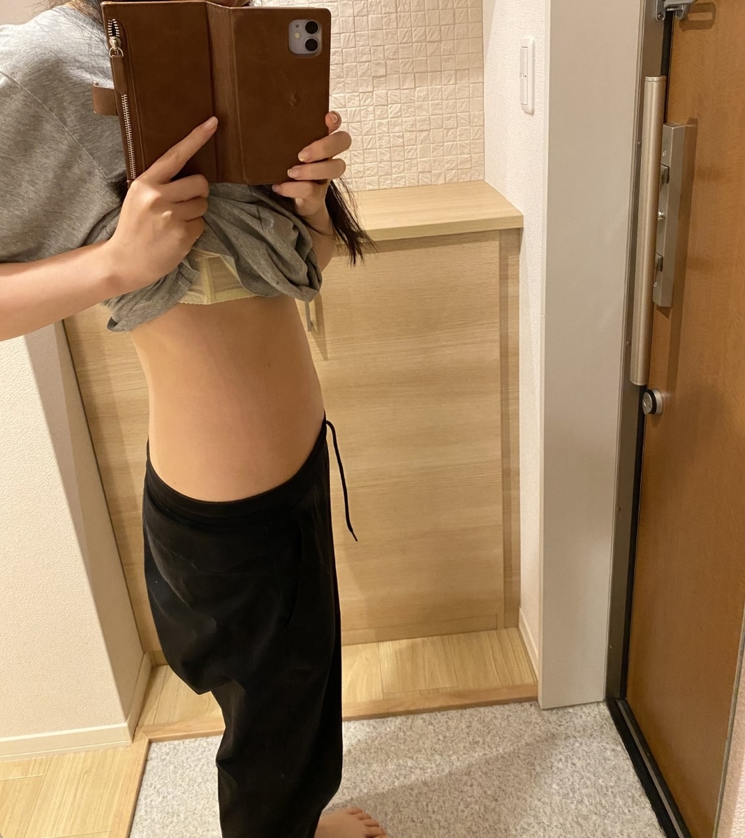 妊娠17週のお腹と胎動記念日 マルミのどこでもドア 妊娠17週のお腹と胎動記念日 マルミのどこでもドア