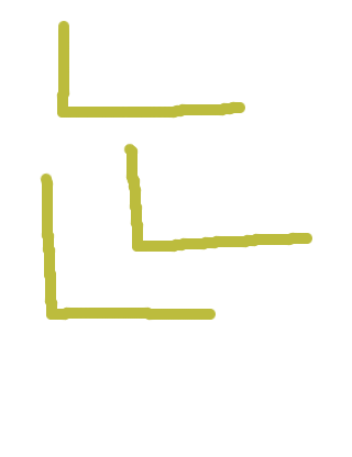 lで直線　(line)