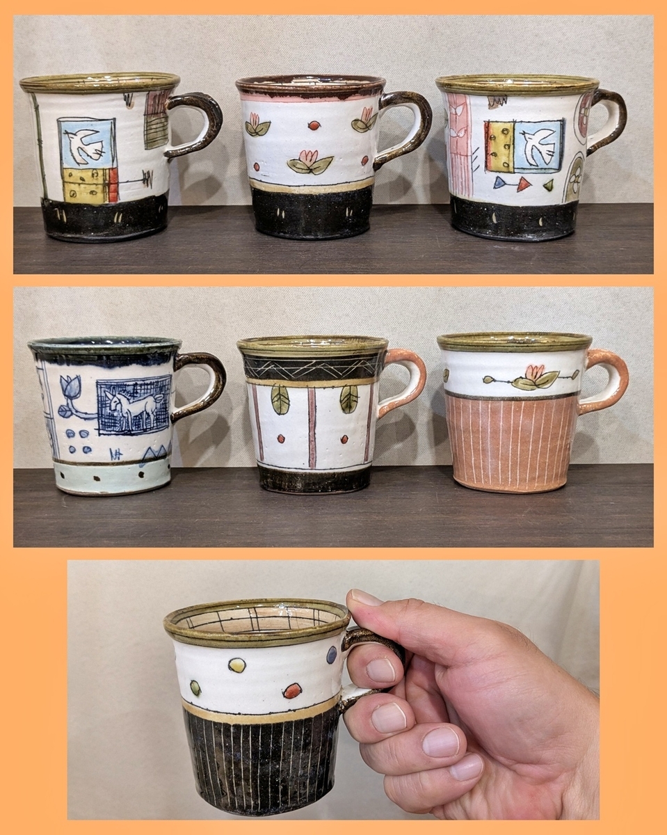 「レア」凛花皿 と マグカップ セット 加藤淳さんの新入荷情報 マグカップ 輪花皿と楕円皿 - インテリア