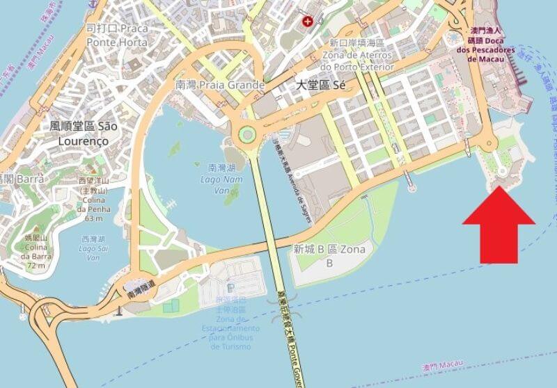 マカオ科学館　地図