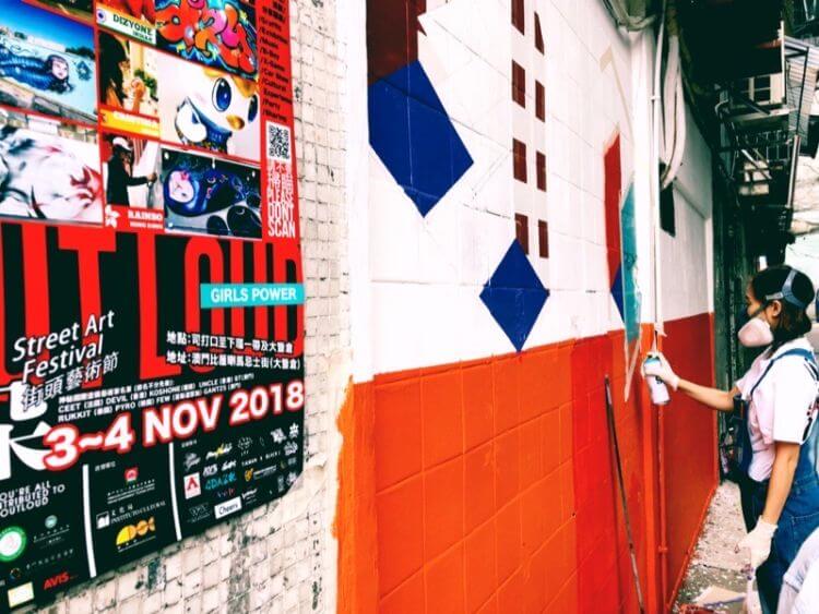 マカオ ライブペインティング