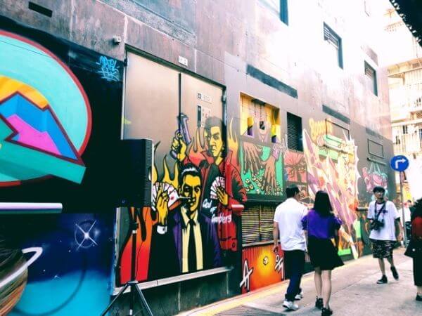 マカオ　壁　アート