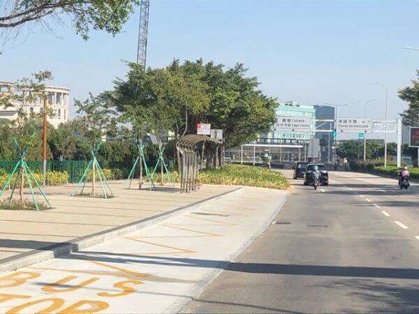 マカオ　ベネチアン　バス停