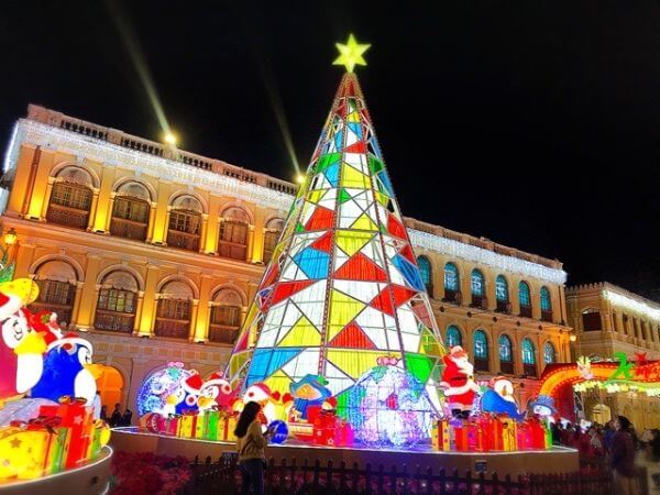 マカオ　クリスマス　セナド広場