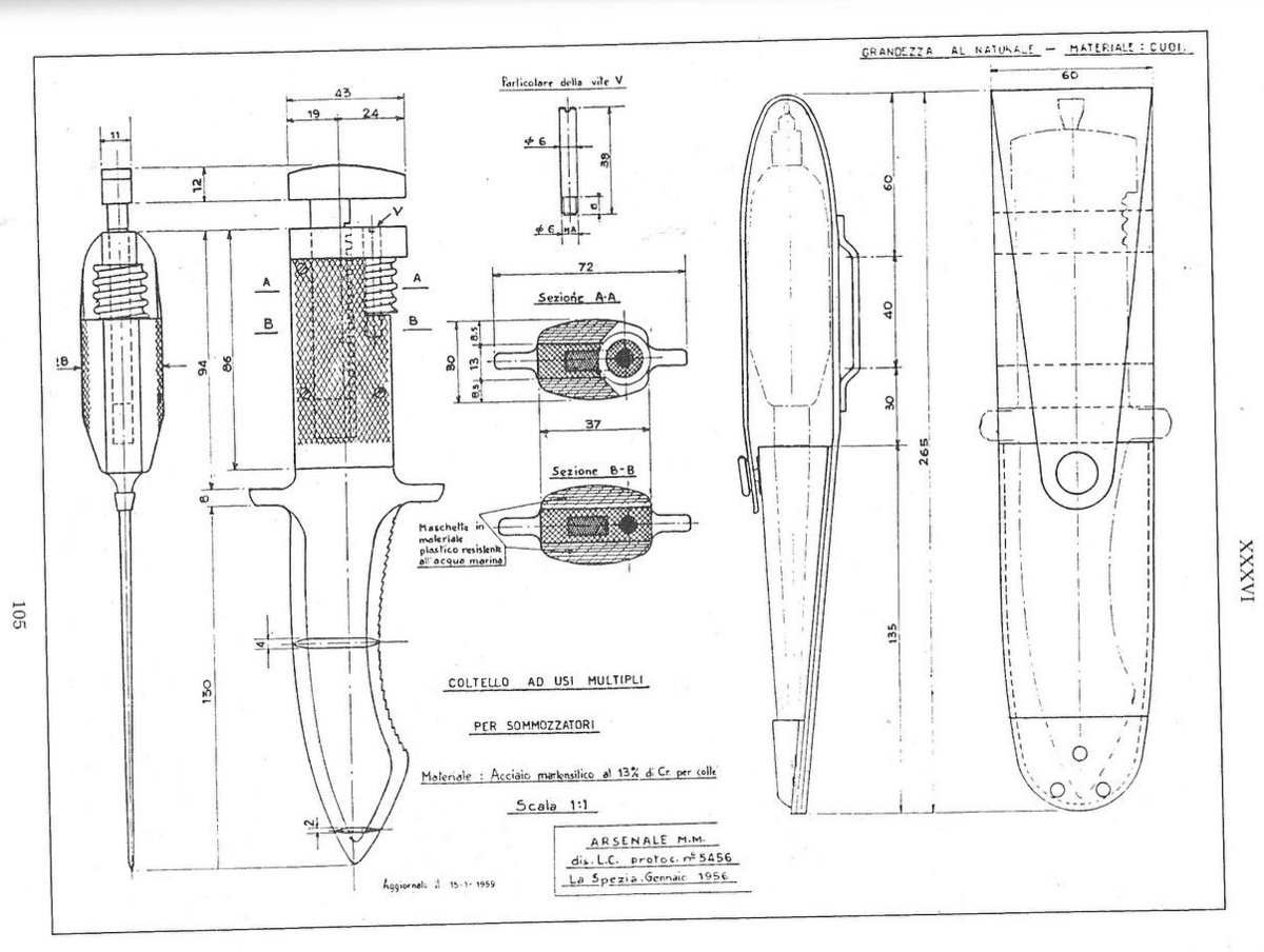 Fox KnivesのGaleazzi Diving Knife 火薬と鋼