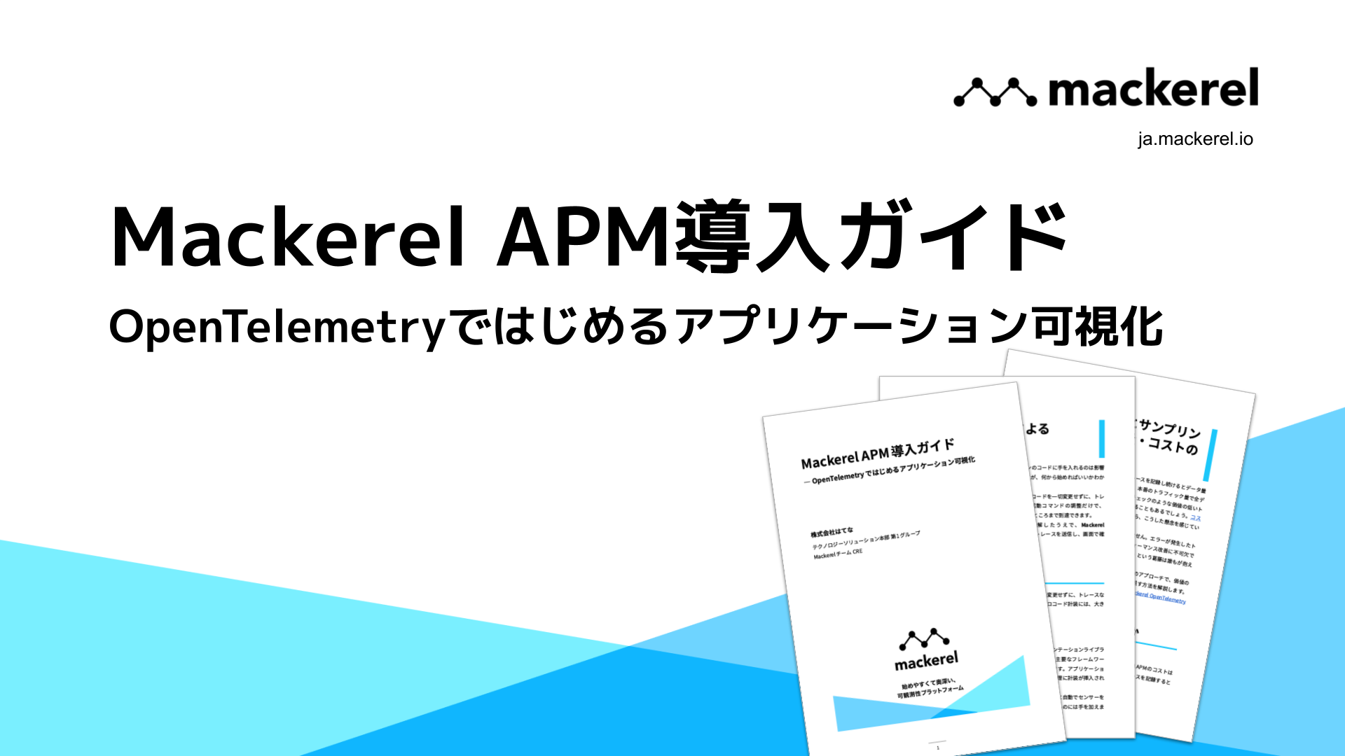 Mackerel APM導⼊ガイド OpenTelemetryではじめるアプリケーション可視化