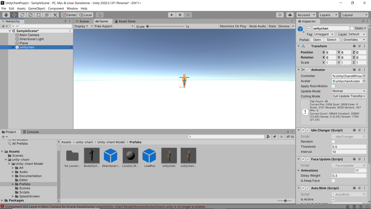 Unityでユニティちゃんをテレビのワイプみたいにサブカメラを使って別窓でメインカメラと同時に映し出してみよう こつこつエンジニア