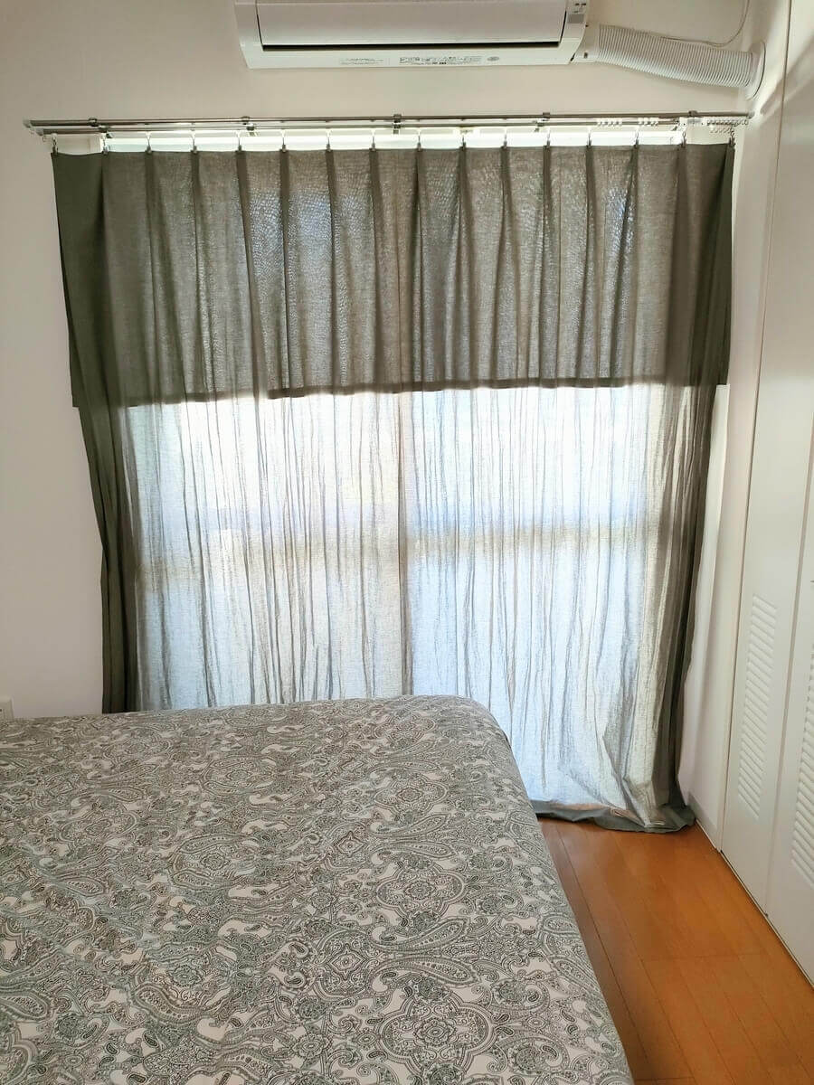 引越魔のカーテン代節約術】調節自在・洗濯楽ちん・すぐ乾く・世界に1