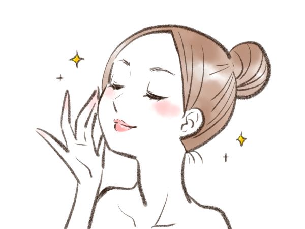 肌がきれいな女性のイラスト