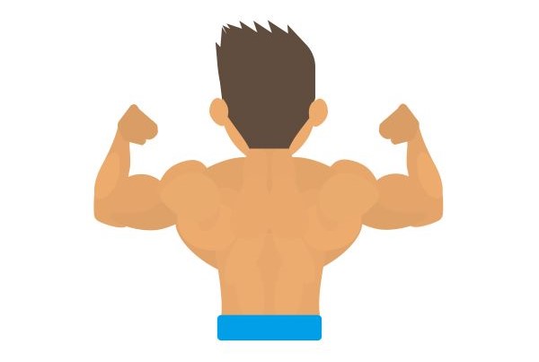 筋肉隆々の男性のイラスト