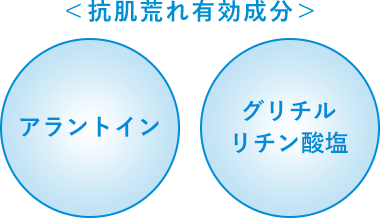 IHADA化粧水の肌荒れ有効成分のイラスト