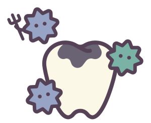 虫歯のイラスト