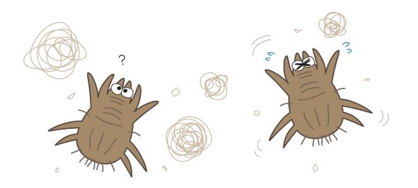ダニとハウスダストのイラスト