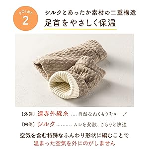 温むすび 健康足首ウォーマー ショートの特徴②