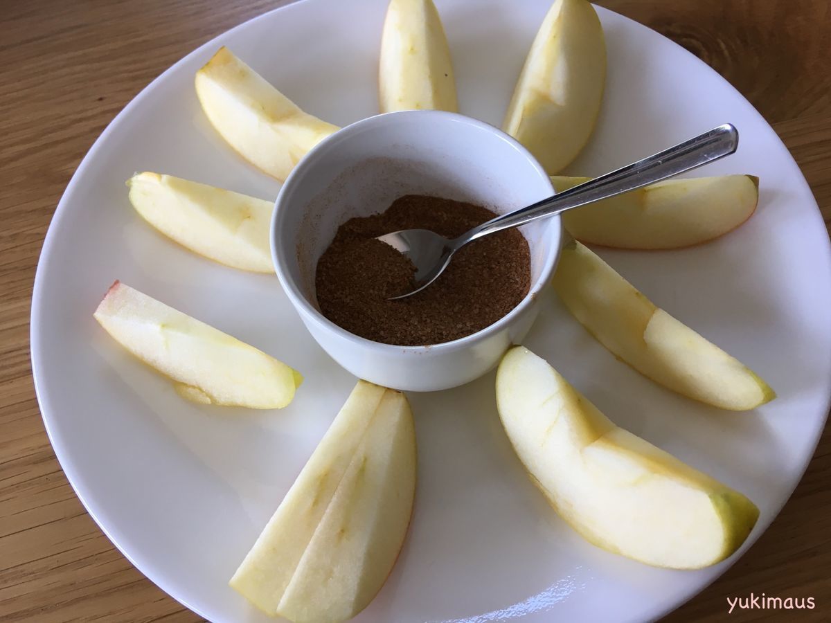 ドイツと日本家族のランチメニュー ニョッキとりんごソース