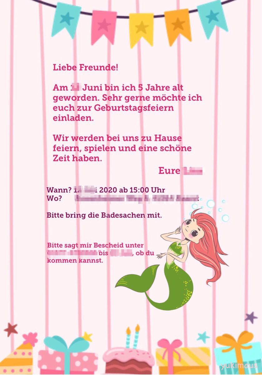 人魚姫パーティでお誕生日