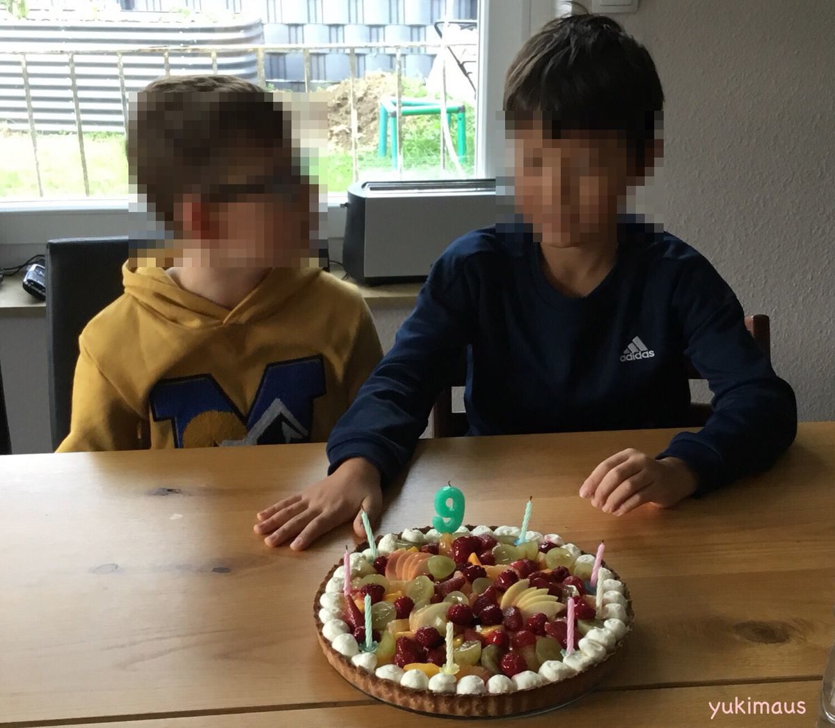 9歳のお誕生日。白砂糖不使用フルーツタルトでお祝い