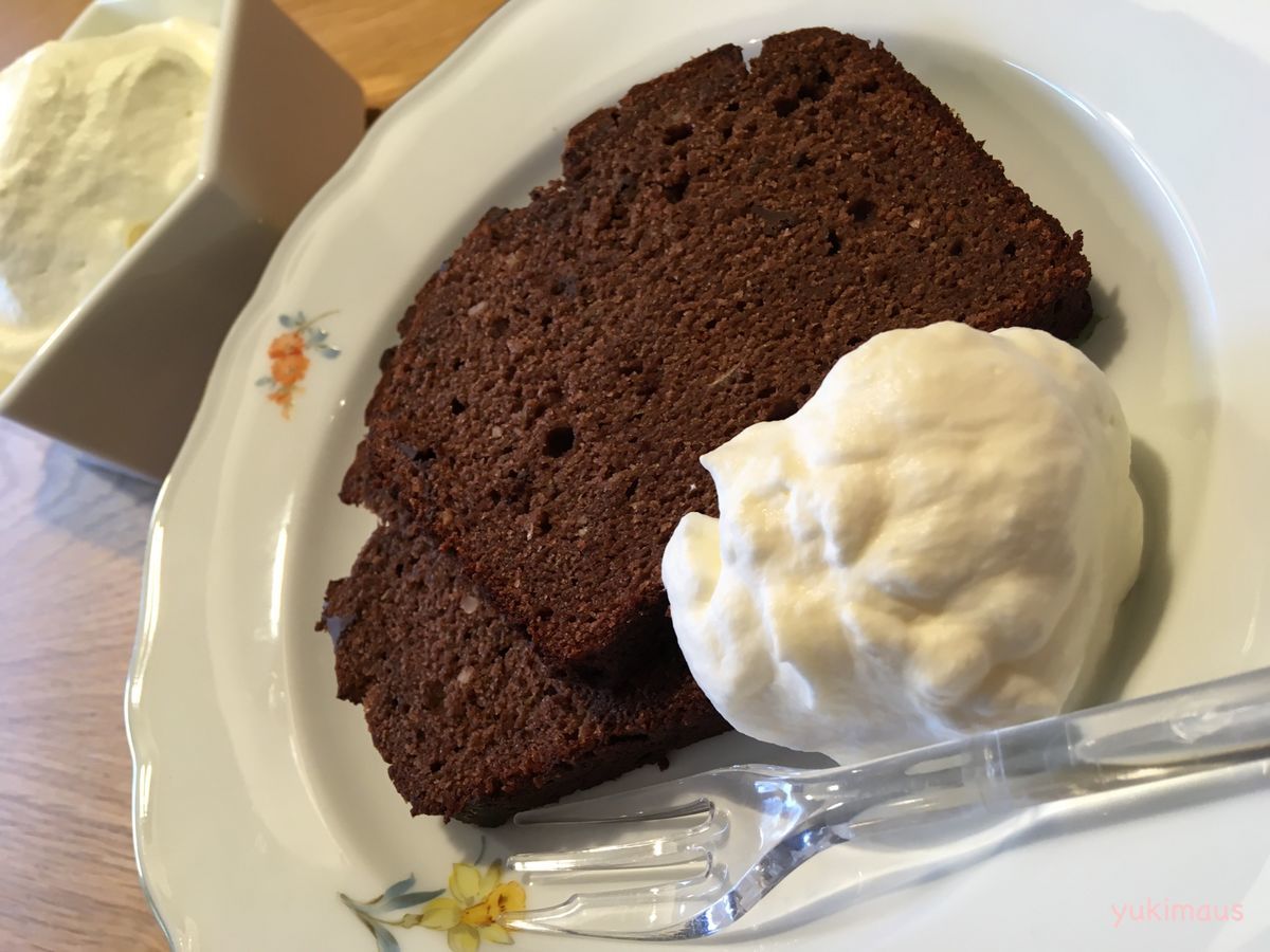 ズッキーニのチョコレートケーキのレシピ