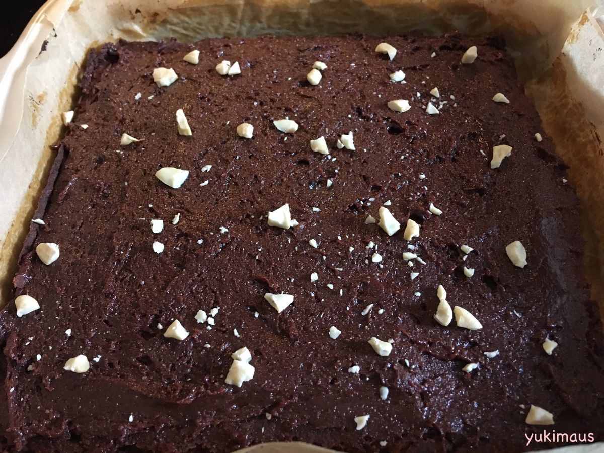 白砂糖なし・グルテンフリー・卵フリーなさつまいも入りブラウニー