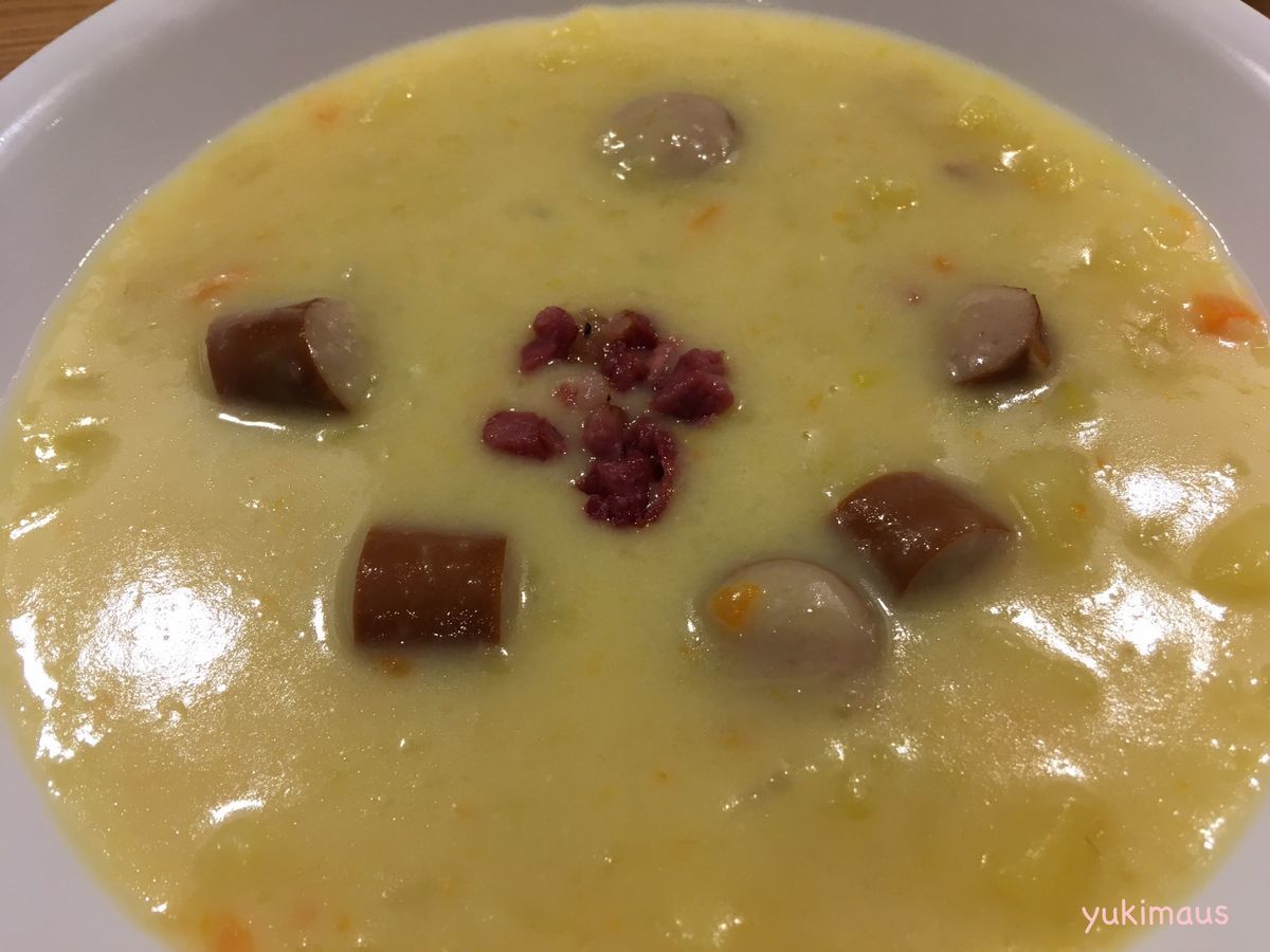 ドイツ料理。じゃがいもスープ